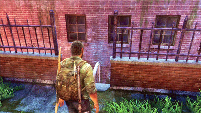 Finally, you will reach a ladder that you can climb down to the street level - The Woods | Bills Town | The Last of Us Walkthrough - Bills Town - The Last of Us Guide