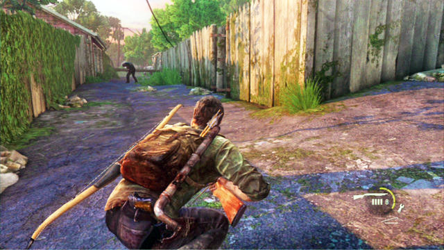 This way, you will exit to the road where there are further enemies waiting for you - Graveyard | Bills Town | The Last of Us Walkthrough - Bills Town - The Last of Us Guide