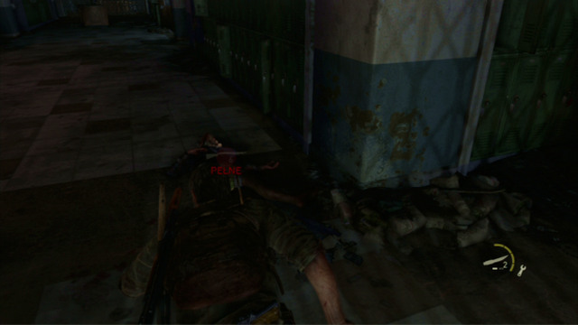 There is a runner walking around the desk, which you need to kill - High School Escape (text & map) | Bills Town | The Last of Us Walkthrough - Bills Town - The Last of Us Guide