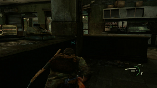 First, take out the enemy in front of you, using the rifle - Alone and Forsaken (text & map) | Pittsburgh | The Last of Us Walkthrough - Pittsburgh - The Last of Us Guide