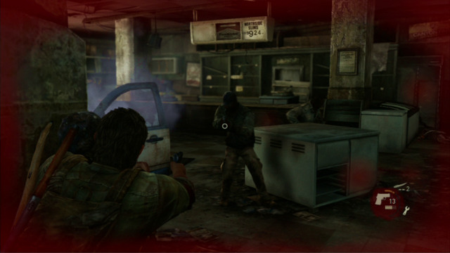 After you kill out the first wave bandits, the second wave will come in, through the smashed windows - Alone and Forsaken (text & map) | Pittsburgh | The Last of Us Walkthrough - Pittsburgh - The Last of Us Guide