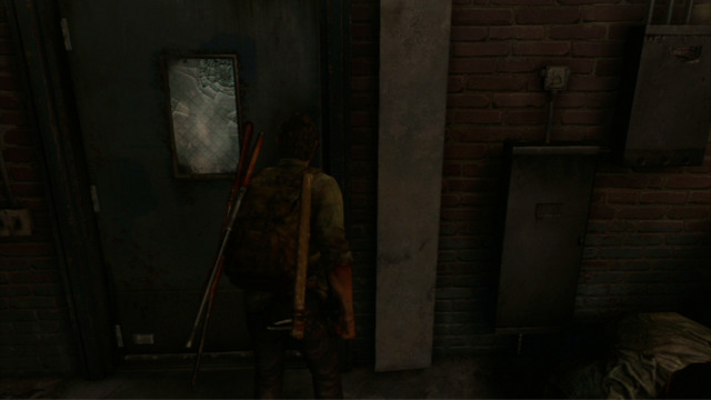 When you finish, leave through the door to the left - Alone and Forsaken (text & map) | Pittsburgh | The Last of Us Walkthrough - Pittsburgh - The Last of Us Guide