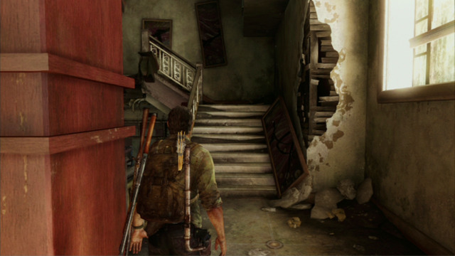 Once you have collected all the useful items, climb up and go left - Hotel Lobby (text & maps) | Pittsburgh | The Last of Us Walkthrough - Pittsburgh - The Last of Us Guide