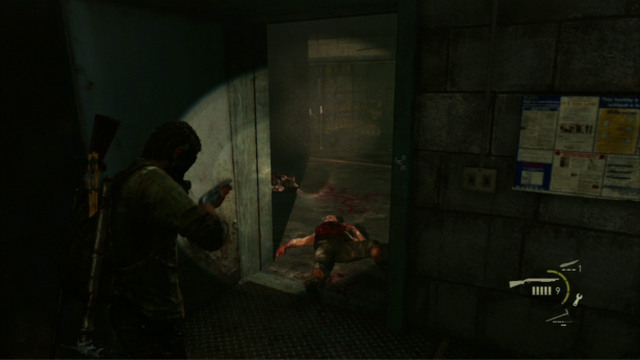 Before you start it, deploy bombs in two entrances into this room and prepare to or three Molotovs cocktails - Hotel Lobby (text & maps) | Pittsburgh | The Last of Us Walkthrough - Pittsburgh - The Last of Us Guide