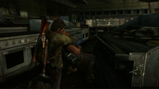 After the thug dies, his companion will come over to check out on him - Hotel Lobby (text & maps) | Pittsburgh | The Last of Us Walkthrough - Pittsburgh - The Last of Us Guide