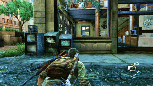 At first, keep as far to the right side of the location as possible and slowly proceed ahead - Financial District | Pittsburgh | The Last of Us Walkthrough - Pittsburgh - The Last of Us Guide