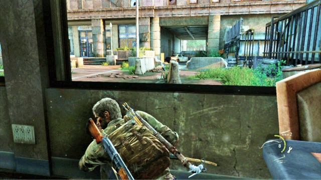Once you reach the last building, look through the window on the left - Financial District | Pittsburgh | The Last of Us Walkthrough - Pittsburgh - The Last of Us Guide