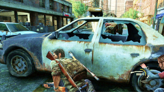 There are two others waiting outside of the building - Financial District | Pittsburgh | The Last of Us Walkthrough - Pittsburgh - The Last of Us Guide