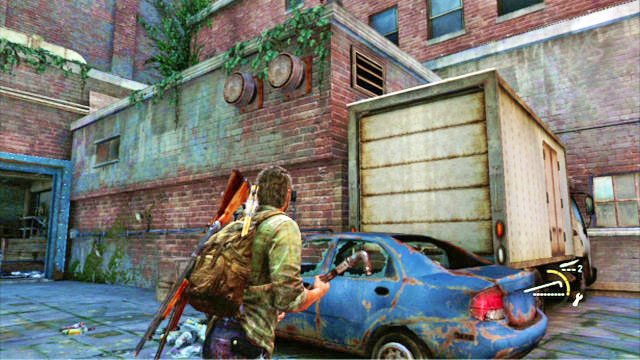 Once the area is clear, climb one level higher, over the nearby car wreck - Escape the City | Pittsburgh | The Last of Us Walkthrough - Pittsburgh - The Last of Us Guide