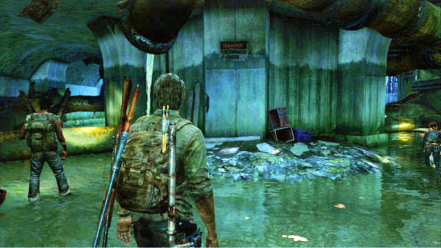 After you have collected everything, return to the main tunnel and go ahead until you reach a fork - Sewers | The Suburbs | The Last of Us Walkthrough - The Suburbs - The Last of Us Guide