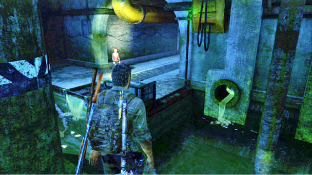 After you start the machine, you will be able to mount the platform above and go a bit further - Sewers | The Suburbs | The Last of Us Walkthrough - The Suburbs - The Last of Us Guide