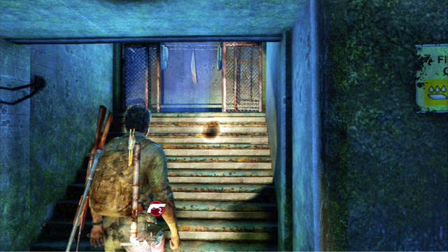 After you kill out all of the enemies, search through the room to the right and keep going ahead - Sewers | The Suburbs | The Last of Us Walkthrough - The Suburbs - The Last of Us Guide