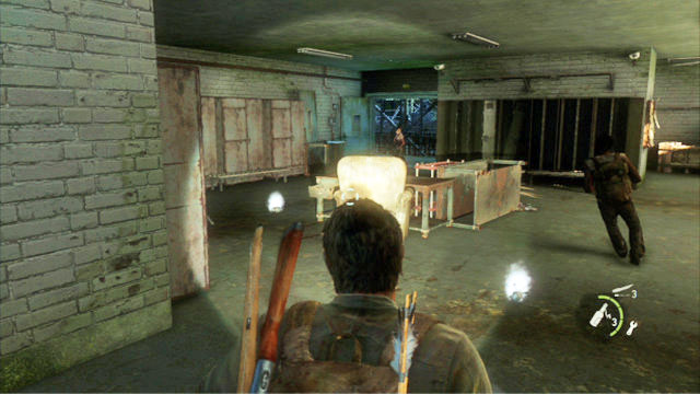 Eventually, you will get into a room with a table with many parts on it - Sewers | The Suburbs | The Last of Us Walkthrough - The Suburbs - The Last of Us Guide
