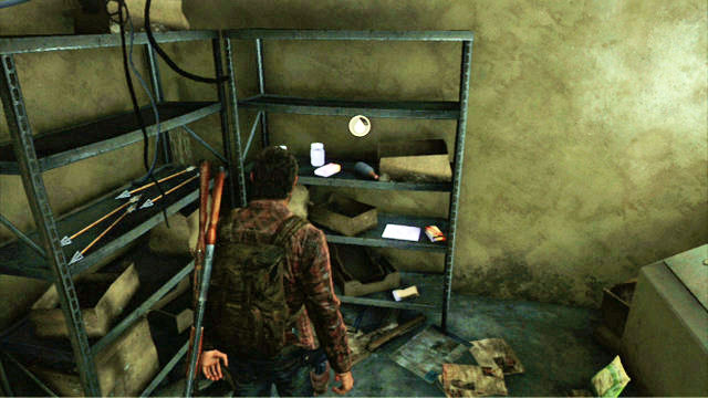 By using your knife, you can then open the door next to the stairs and search through the small storage - Hydroelectric Dam | Tommys Dam | The Last of Us Walkthrough - Tommys Dam - The Last of Us Guide
