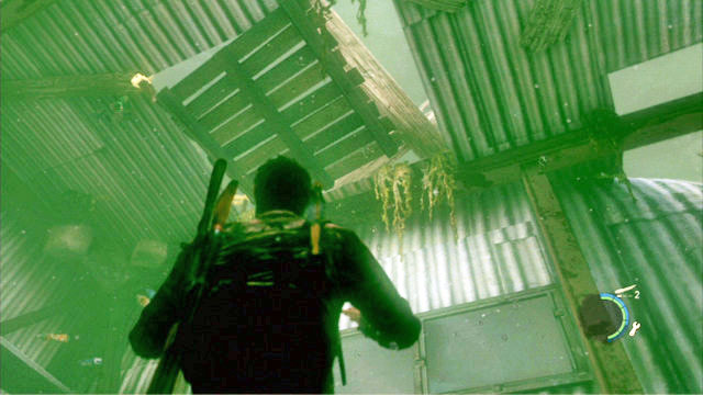 You should notice a big sunken container while underwater - Hydroelectric Dam | Tommys Dam | The Last of Us Walkthrough - Tommys Dam - The Last of Us Guide