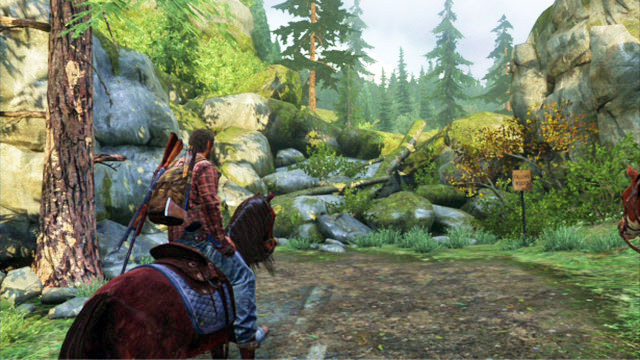 As soon as you get into the saddle, keep riding ahead, until you reach stones that are blocking the way - Ranch House | Tommys Dam | The Last of Us Walkthrough - Tommys Dam - The Last of Us Guide
