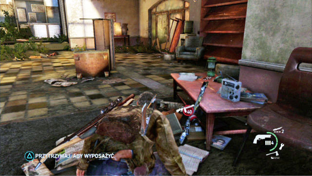 When you take part with Ellie, approach the gate to the right - Go Big Horns! | The University | The Last of Us Walkthrough - The University - The Last of Us Guide