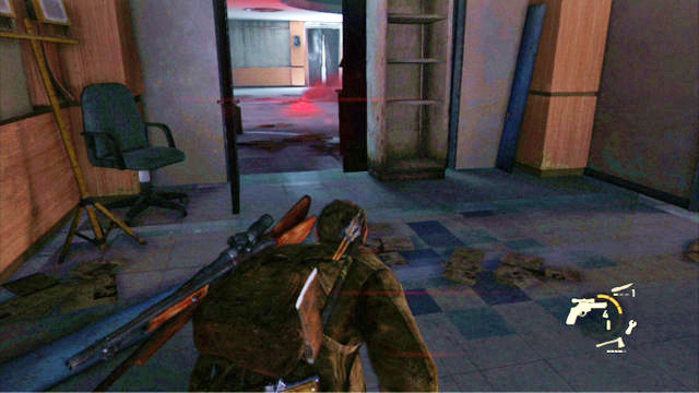 After it finishes, backtrack to the exit by following the red flares - Science Building | The University | The Last of Us Walkthrough - The University - The Last of Us Guide