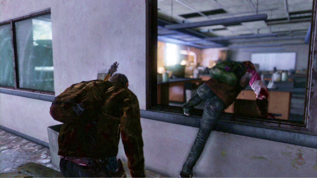 You now need to keep following Ellie and kill the enemies you encounter - Science Building | The University | The Last of Us Walkthrough - The University - The Last of Us Guide