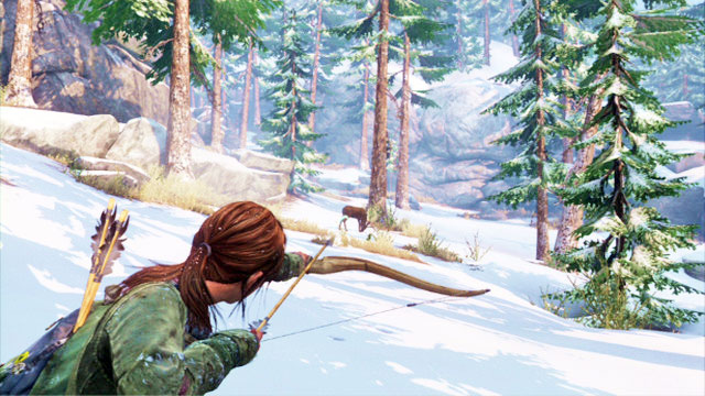 You need to approach it silently and watch out for the twigs on the ground - The Hunt | Lakeside Resort | The Last of Us Walkthrough - Lakeside Resort - The Last of Us Guide