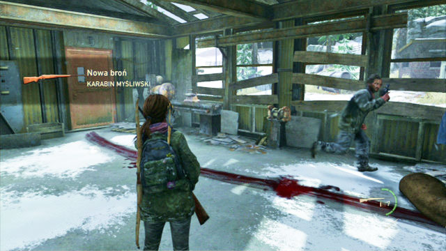 As soon as its is over, you will obtain a hunting rifle and you will have to prepare yourself for a battle with mutants - The Hunt | Lakeside Resort | The Last of Us Walkthrough - Lakeside Resort - The Last of Us Guide