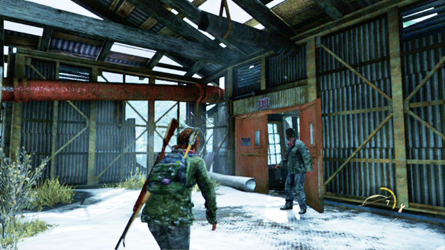 David will pick it up and you will be able to continue together - The Hunt | Lakeside Resort | The Last of Us Walkthrough - Lakeside Resort - The Last of Us Guide