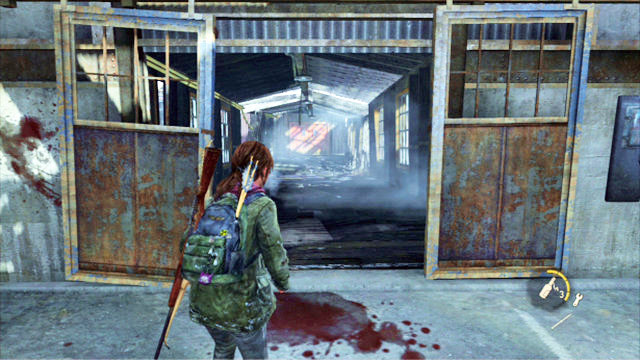 The first wave will approach from the left (where you came from) so, stand opposite the entrance and start shooting the zombies from the distance, as soon as they appear - The Hunt | Lakeside Resort | The Last of Us Walkthrough - Lakeside Resort - The Last of Us Guide