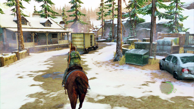 After the cutscene ends, ride as fast as possible ahead and avoid the attacking bandits - The Hunt | Lakeside Resort | The Last of Us Walkthrough - Lakeside Resort - The Last of Us Guide