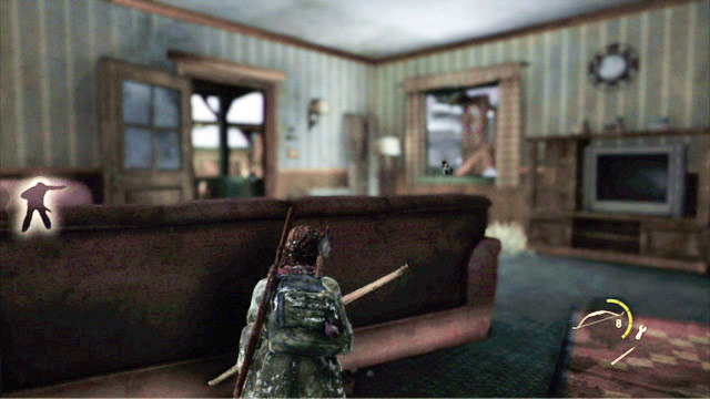 Search all of the rooms and you will eventually reach the exit, where you will hear the bandits - The Hunt | Lakeside Resort | The Last of Us Walkthrough - Lakeside Resort - The Last of Us Guide