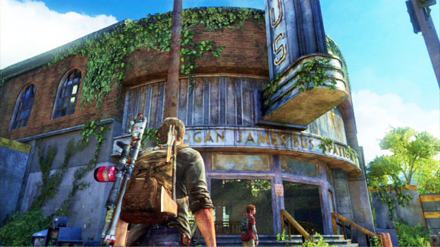 A bit ahead, you should notice the bus depot - Highway Exit | Bus Depot | The Last of Us Walkthrough - Bus Depot - The Last of Us Guide