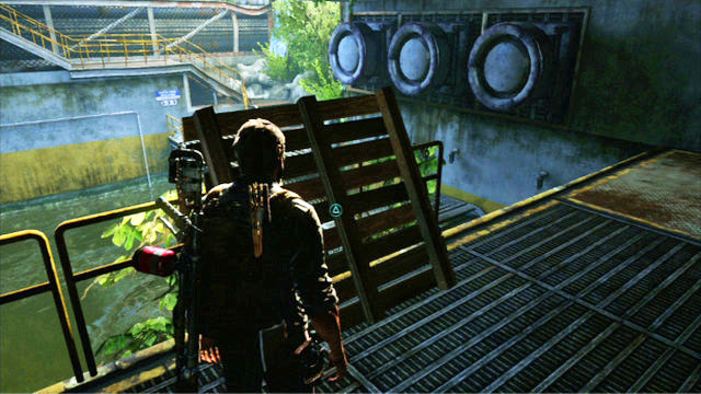 You will find a wooden palette there to transport Ellie with across the water - Underground Tunnel (text & map) | Bus Depot | The Last of Us Walkthrough - Bus Depot - The Last of Us Guide