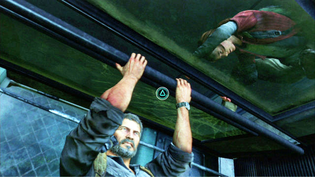 When you get washed down again, press L3 and start pressing the triangle again - Underground Tunnel (text & map) | Bus Depot | The Last of Us Walkthrough - Bus Depot - The Last of Us Guide
