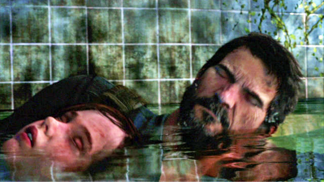 To finish this stage, swim ahead and take the drowning Ellie with you - Underground Tunnel (text & map) | Bus Depot | The Last of Us Walkthrough - Bus Depot - The Last of Us Guide
