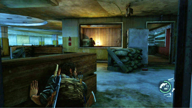 When you encounter another enemy, wait for him t turn away and go ahead as quickly as possible - The Hospital (text & map) | The Firefly Lab | The Last of Us Walkthrough - The Firefly Lab - The Last of Us Guide
