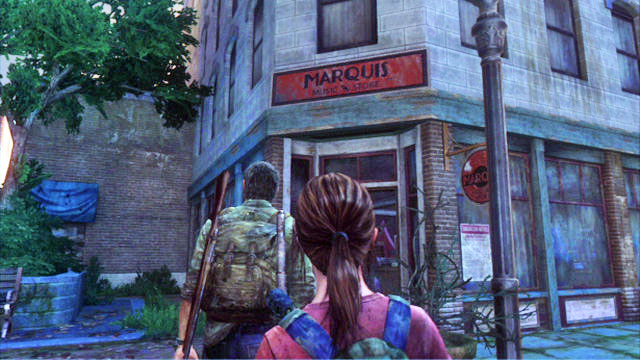 Links vom Wohnmobil befindet sich ein Musikladen – The Last of Us: Bills Town, Artefakte und Anhänger – Artefakte und Anhänger – The Last of Us Guide