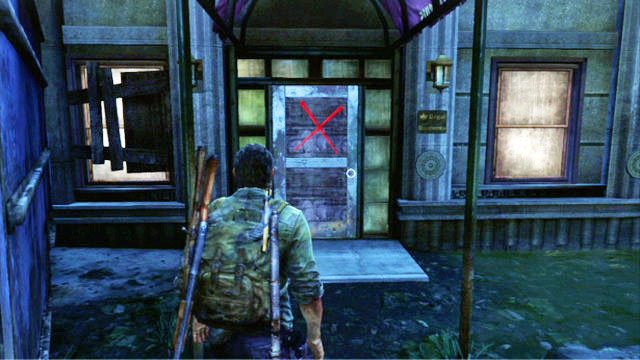 Sie sollten eine Tür bemerken, die mit einem roten Kreuz markiert ist – The Last of Us: Alone and Forsaken (Pittsburgh), Artefakte und Anhänger – Artefakte und Anhänger – The Last of Us Guide