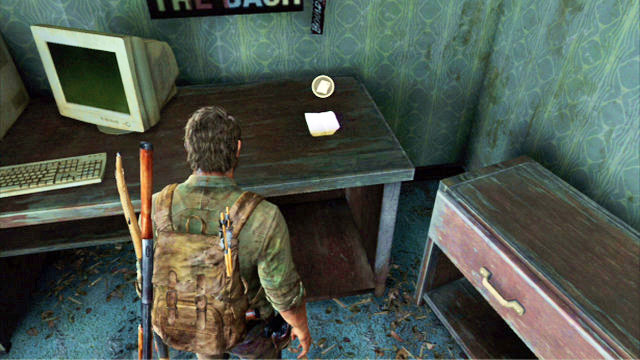 Die Notiz liegt auf dem Schreibtisch im ersten Stock – The Last of Us: Suburbs – Suburbs, Artefakte und Anhänger – Artefakte und Anhänger – The Last of Us Guide