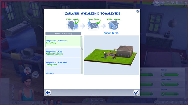 The final stage is to select the place - Social events | The Sim Environment - The Sim Environment - Sims 4 Guide
