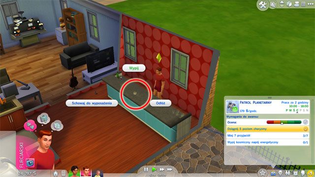 In the situation, in which you choose the good branch: while being promoted to Planet Patrol (8 A) you need to attain level 5 of charisma - The Sims 4: Astronaut - promotion, working hours, earnings - Careers / jobs tracks - Sims 4 Guide