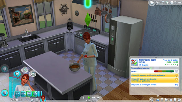 The next promotion will make you a Sous Chef (8 A) - Culinary | Career tracks - Careers / jobs tracks - The Sims 4 Game Guide