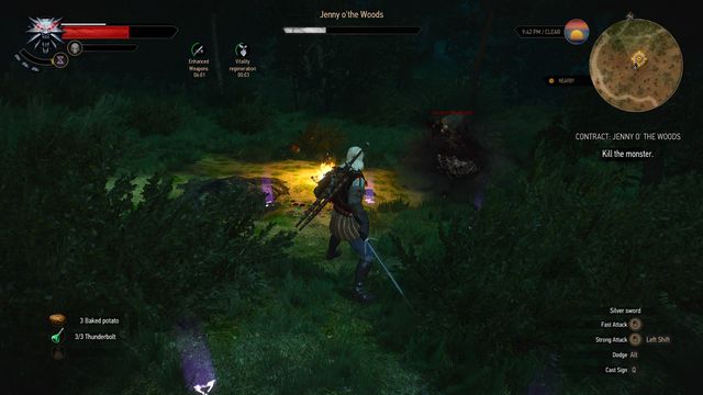 Use Yrden sign and silver sword to defeat the monster. - The Witcher 3 Wild Hunt: Witcher contracts, Crows Perch - list, walkthrough - Crows Perch - The Witcher 3 Wild Hunt Guide