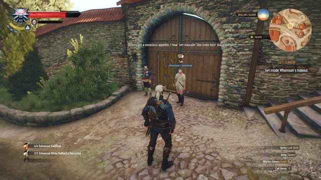 The gate to Juniors hideout - The Witcher 3 Wild Hunt: Get Junior - walkthrough - Free City of Novigrad - The Witcher 3 Wild Hunt Guide & Walkthrough