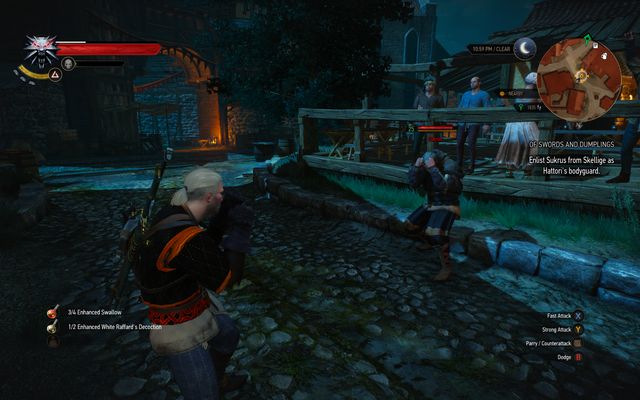Sukrus behind the inn - you wont avoid fist fight - The Witcher 3 Wild Hunt: Side quests, Free City of Novigrad - walkthrough - Free City of Novigrad - The Witcher 3 Wild Hunt Guide & Walkthrough
