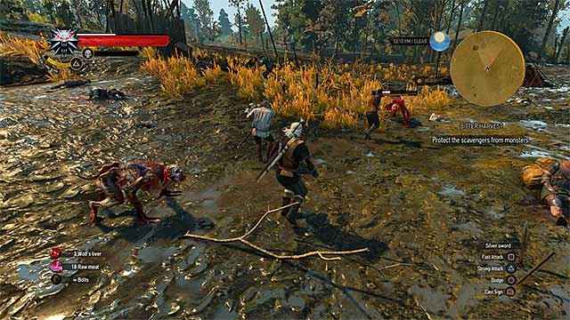 Keep close to Albin Hart and try to protect him - Side quests in Inn by the Crossroads - Inn by the Crossroads - The Witcher 3 Wild Hunt Guide & Walkthrough