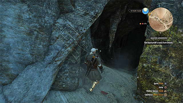 One of the entrances to cave complex - Side quests in Crows Perch - Crows Perch - The Witcher 3 Wild Hunt Guide & Walkthrough