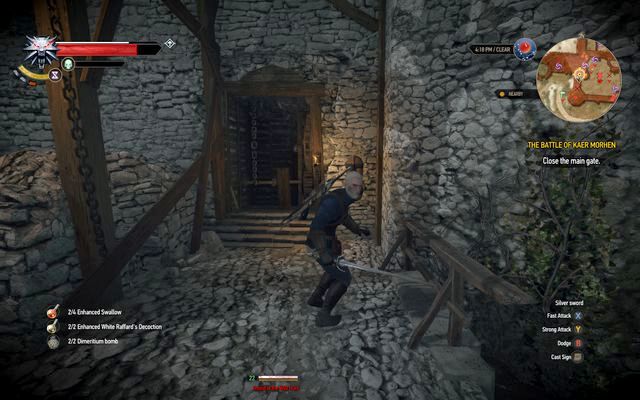 Switch to the main gate - The Battle of Kaer Morhen - main quest - Kaer Morhen - The Witcher 3 Wild Hunt Guide & Walkthrough