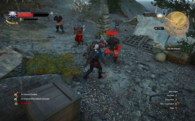 Defeat the bandits, find the sword and give it back to its owner - Side quests in Kaer Trolde - Kaer Trolde - The Witcher 3 Wild Hunt Guide & Walkthrough