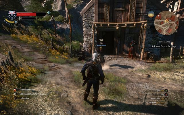 Talk to the woman in front of the house - Side quests in Kaer Trolde - Kaer Trolde - The Witcher 3 Wild Hunt Guide & Walkthrough