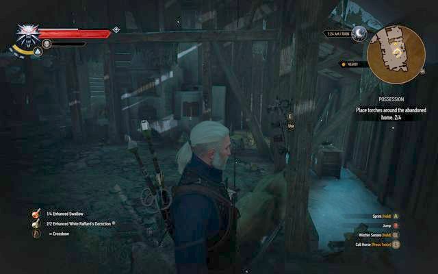 Place the torches on the stand and then light them - Side quests in Kaer Trolde - Kaer Trolde - The Witcher 3 Wild Hunt Guide & Walkthrough