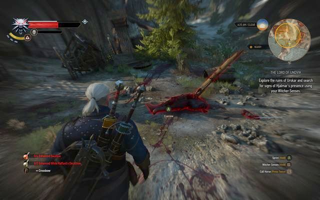Examine the body in the abandoned village - Side quests in Kaer Trolde - Kaer Trolde - The Witcher 3 Wild Hunt Guide & Walkthrough